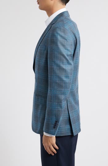 Hyperlight Soft Plaid Wool & Silk Blend Sport Coat
