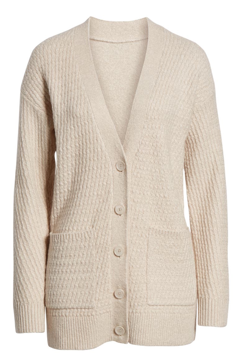 Textured Cardigan, Alternate, color, BEIGE OATMEAL MEDIUM HEATHER