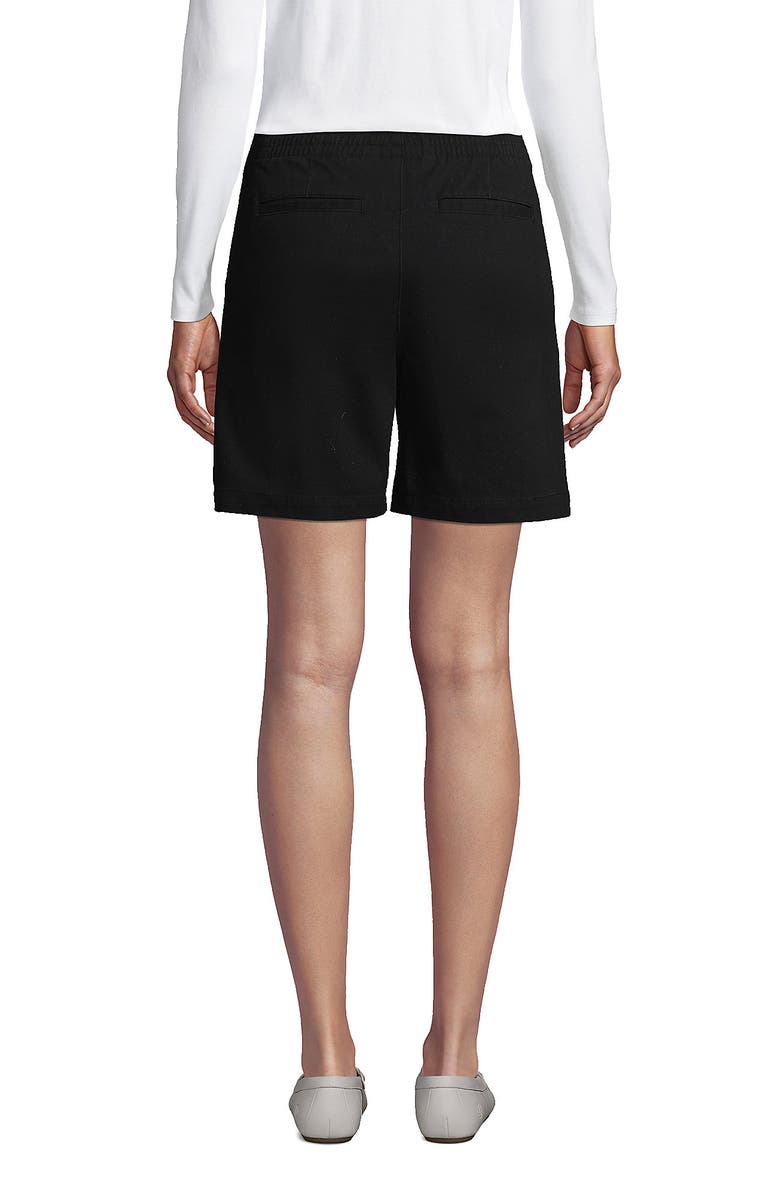 Lands' End Pull On 7" Chino Shorts, Alternate, color, Black