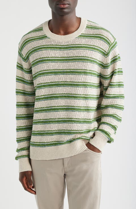 Stripe Cotton, Linen & Silk Sweater