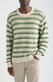 Corridor Stripe Cotton, Linen & Silk Sweater