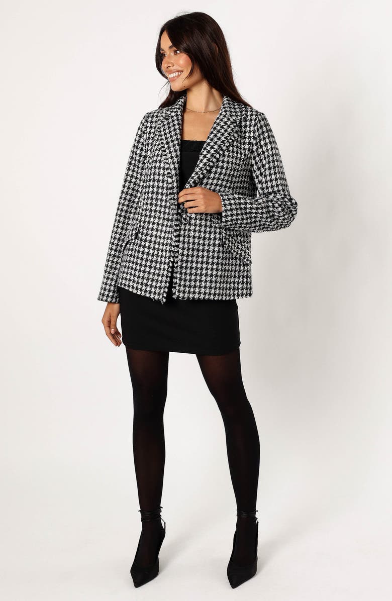 Petal & Pup Leighton Houndstooth Blazer, Alternate, color, Cream