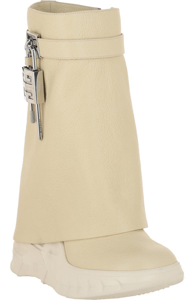 Givenchy Shark Lock Foldover Shaft Biker Boot, Main, color,