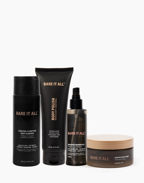 4 Piece Method Kit Charcoal Cleanser Body Polish Treatment Mist and Creme