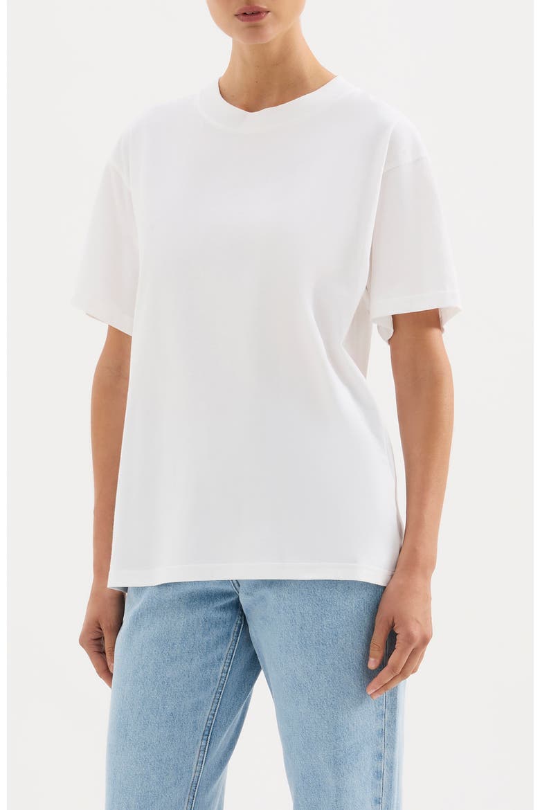 Boyfriend Tee, Alternate, color, White