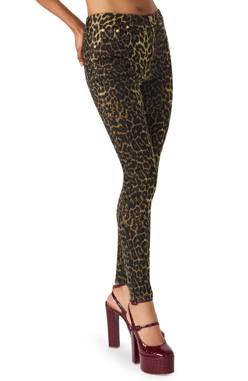Steve Madden Lona Leopard Skinny Jeans In Animal Print