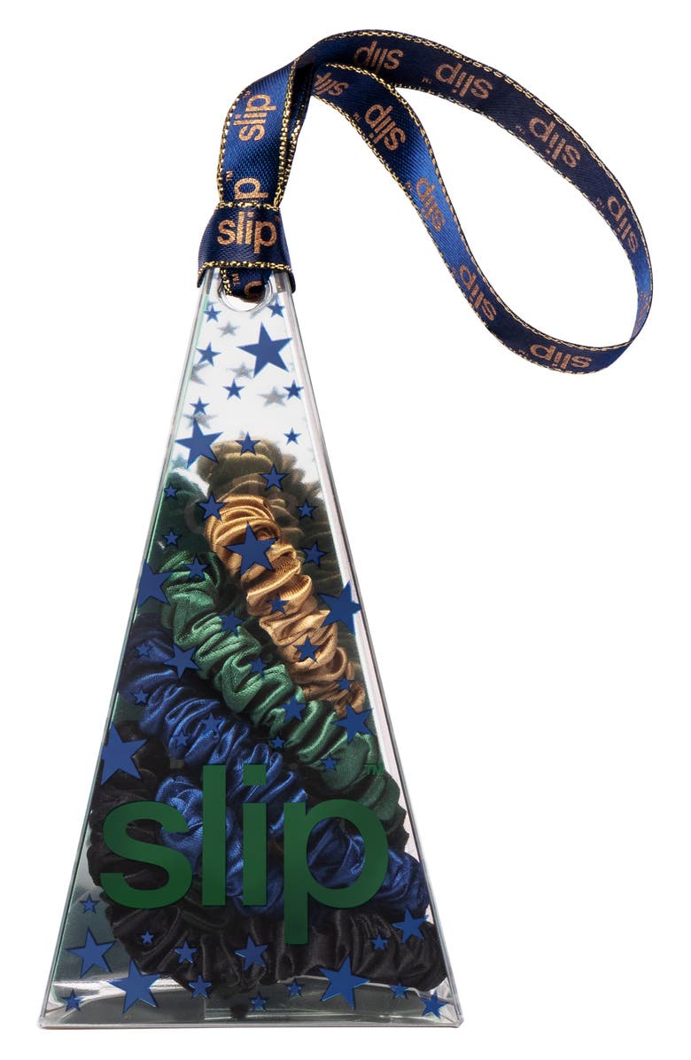 slip 4-Pack Pure Silk Skinny Scrunchies Ornament, Main, color, Paige