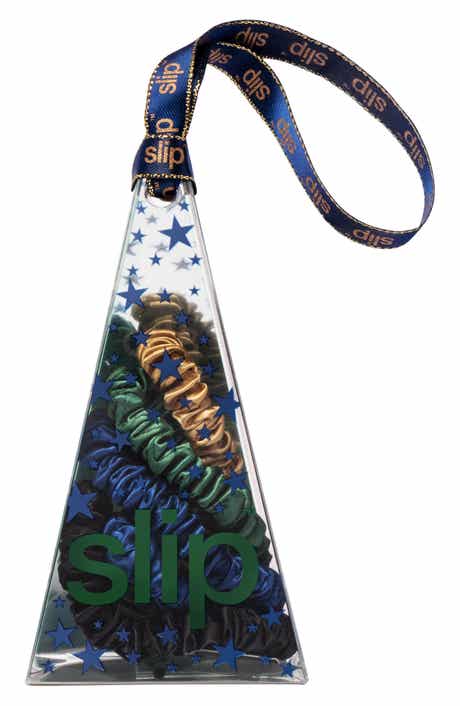 slip 4-Pack Pure Silk Skinny Scrunchies Ornament