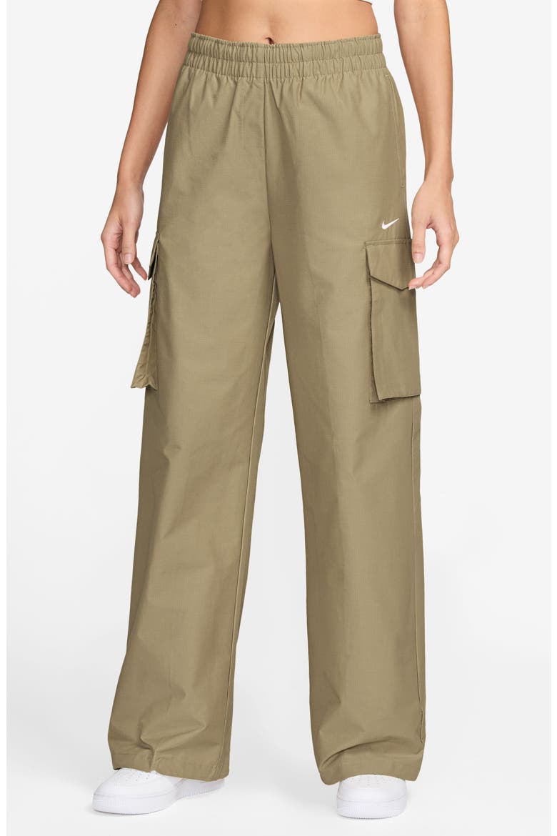 Sportswear Everything Wovens Mid-Rise Cargo Pants, Main, color, 297 PRCTBG/WHITE