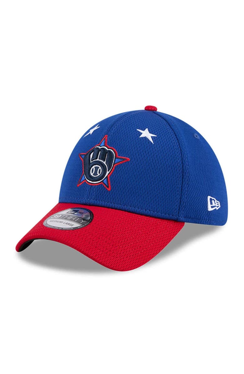 New Era Men's New Era Blue/Red Milwaukee Brewers 2025 MLB All-Star Game Workout 39THIRTY Flex Hat, Alternate, color,