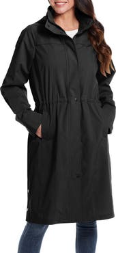 Gallery Water Resistant Raincoat with Removable Hood