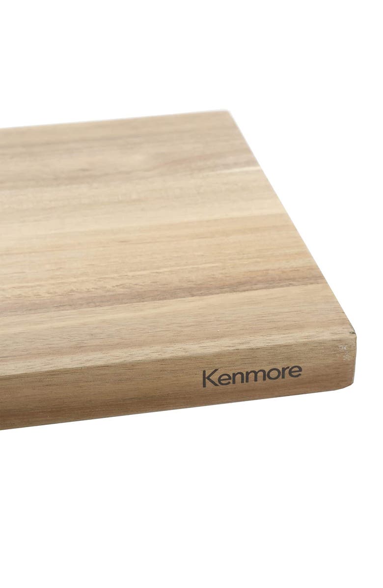Kenmore Archer 21 Inch Acacia Wood Cutting Board with Groove Handles, Alternate, color, Brown