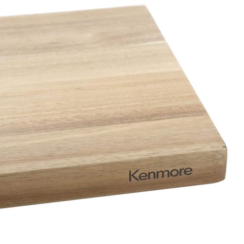 Kenmore Archer 21 Inch Acacia Wood Cutting Board With Groove Handles In Brown