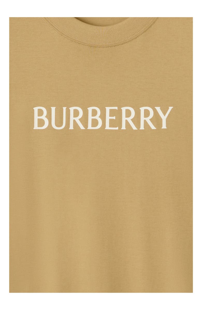 Burberry Logo Cotton T-shirt, Alternate, color, Flax Beige