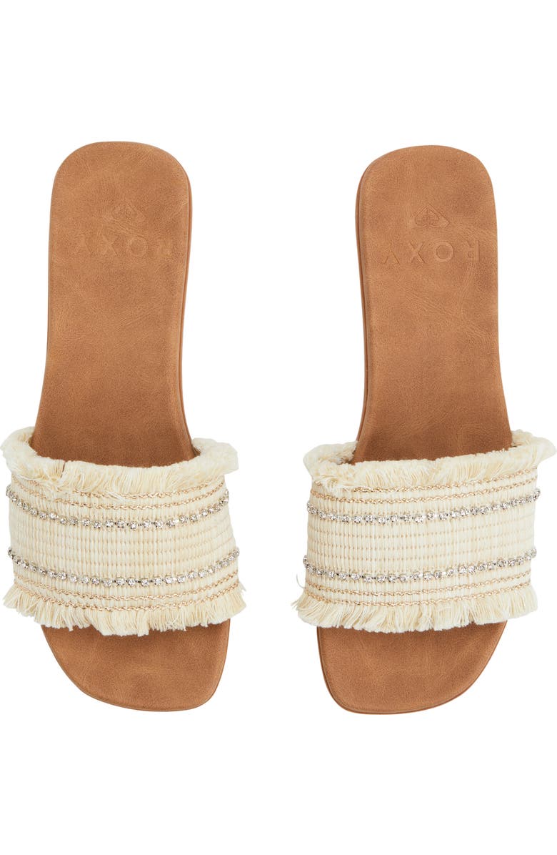 Roxy Positano Slide Sandal, Alternate, color, Natural