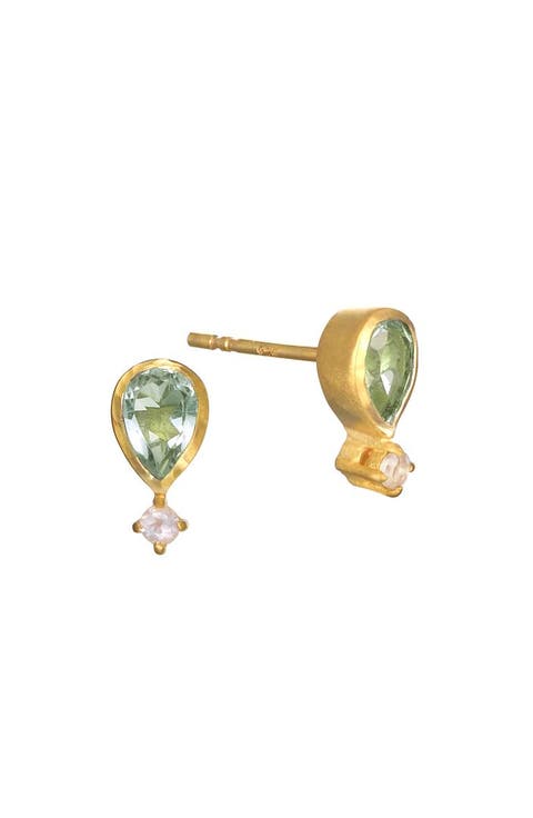 True Self Green Amethyst Earrings