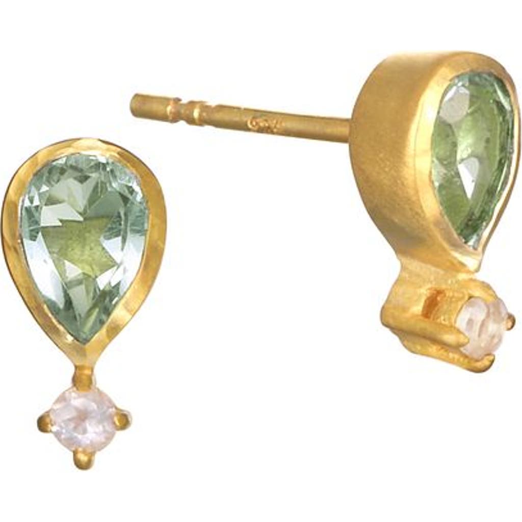 Satya Jewelry True Self Green Amethyst Earrings In Green