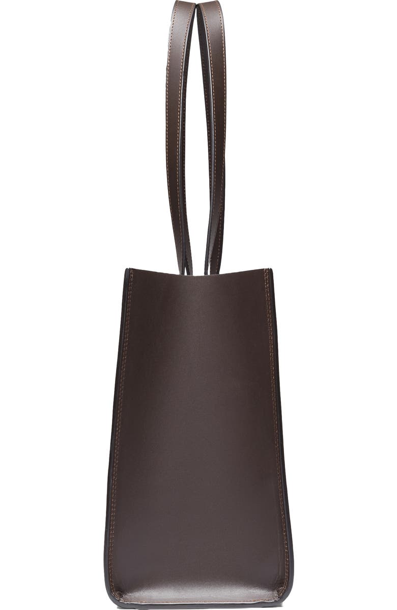 HYER GOODS Luxe Doubleface Leather Laptop Tote Bag, Alternate, color, Dark Chocolate