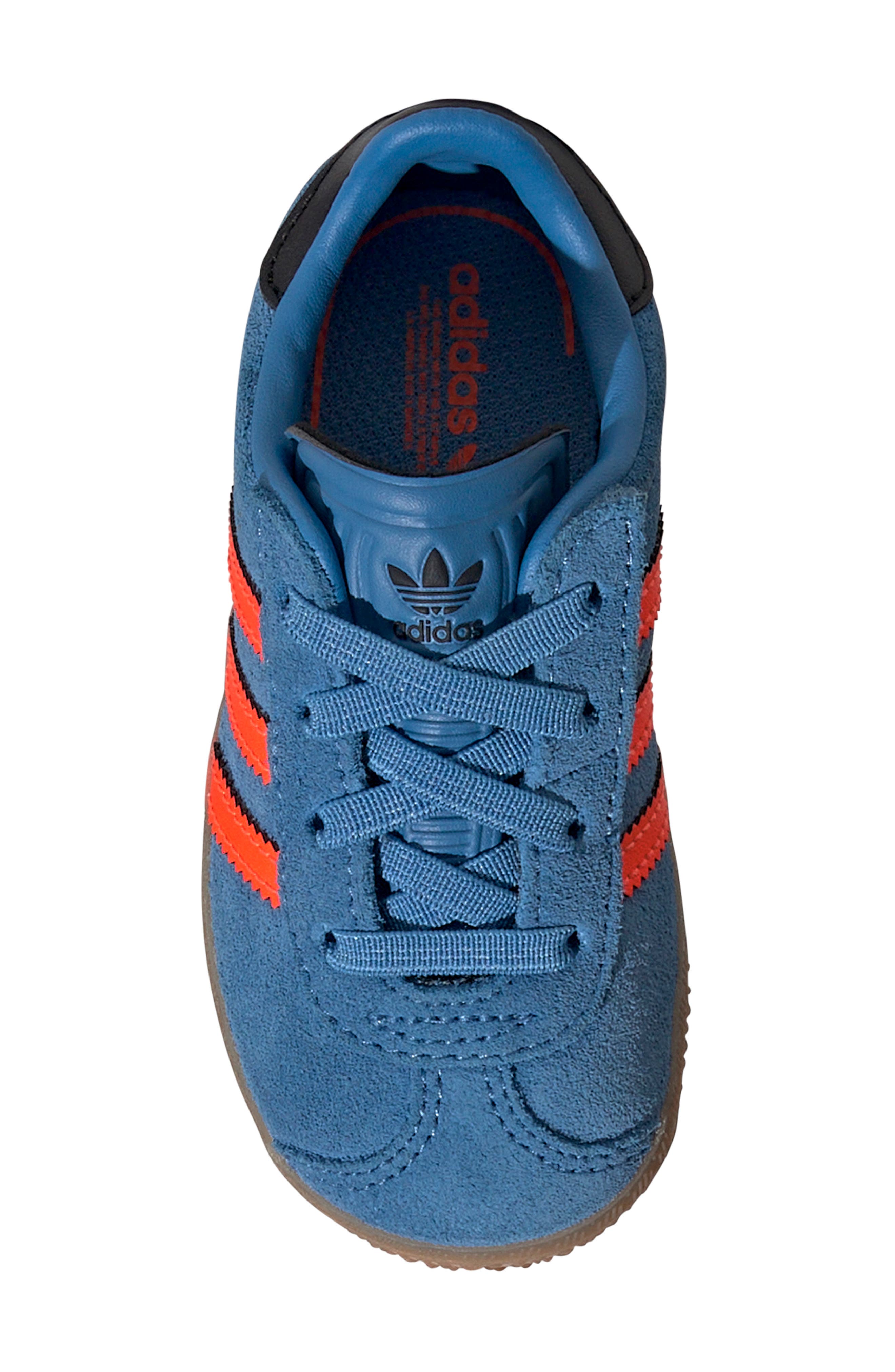 adidas Kids' Gazelle Sneaker, Alternate, color, Focus Blue/Solar Orange/Black