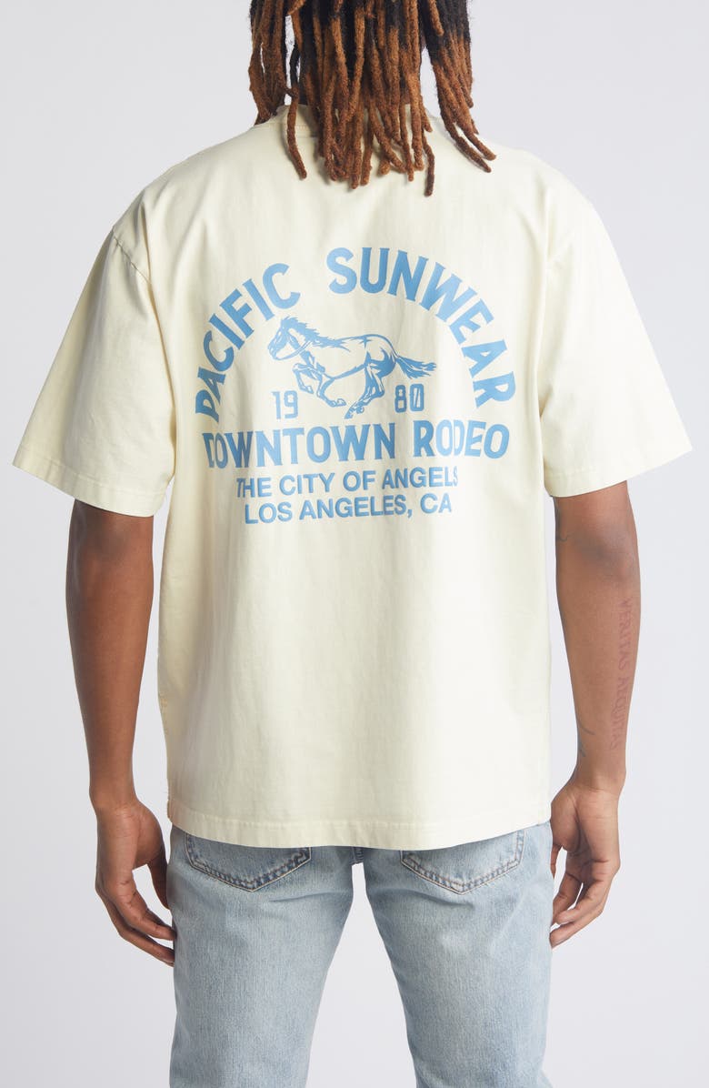 PacSun Downtown Rodeo Cotton Graphic T-Shirt, Alternate, color, Cream