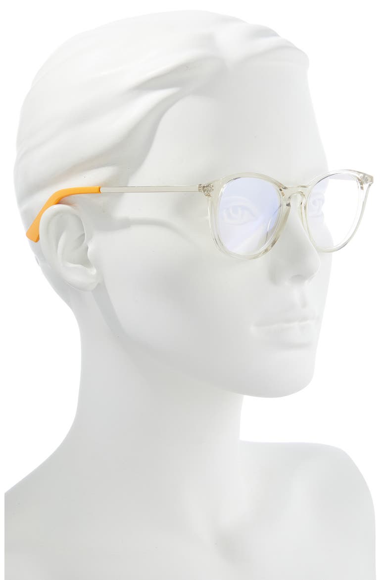 49mm Small Blue Light Blocking Reading Glasses, Alternate, color, GREY HI-VIS/ CLEAR