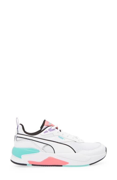 Puma X-ray Clean Sneaker In White- Black-aquatic