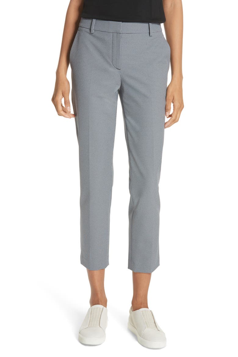 Treeca Two Pike Houndstooth Slim Pants, Main, color, NAVY MULTI