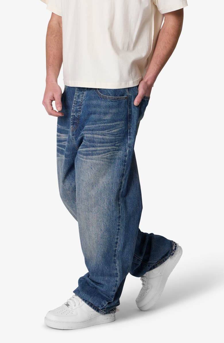 mnml Whiskered Ultra Baggy Jeans, Alternate, color, 