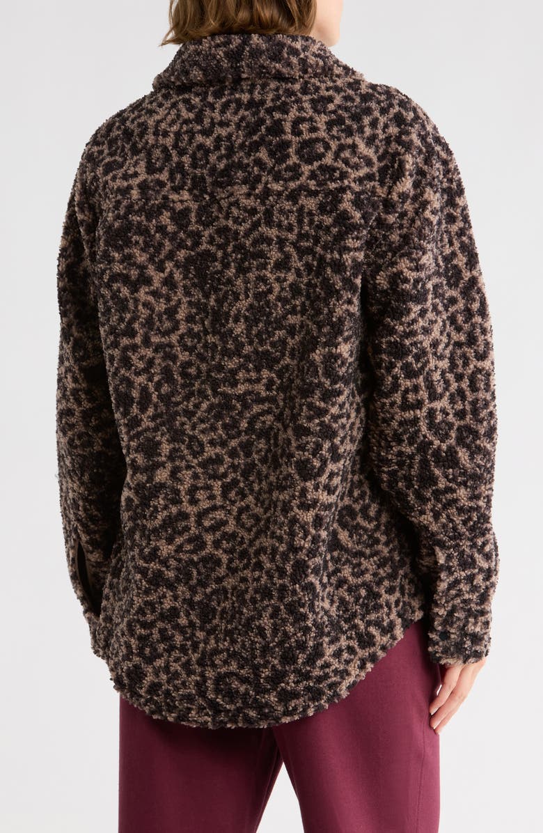 SKECHERS On the GO Cheetah Faux Shearling Shirt Jacket, Alternate, color, Cheetah
