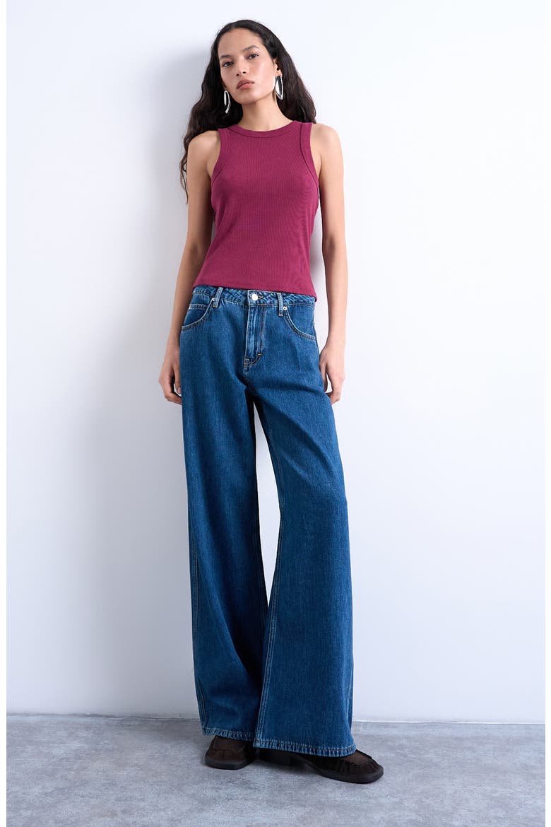 Rib Tank, Alternate, color, BURGUNDY