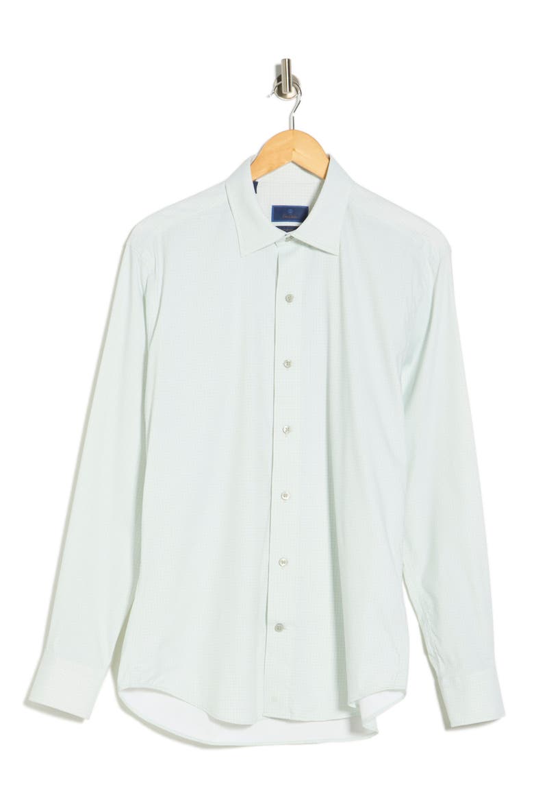 Micro Print Performance Sport Shirt, Alternate, color, WHITE MULTI