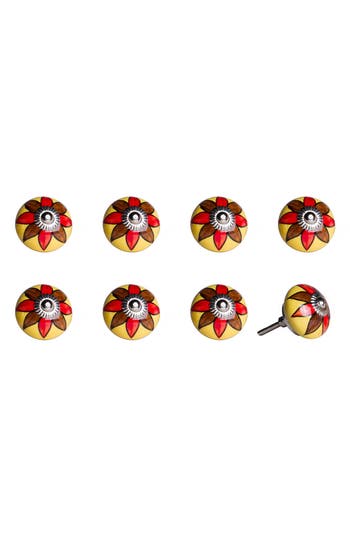 Kinetic 8-pack Knobs In Yellow Red Brown
