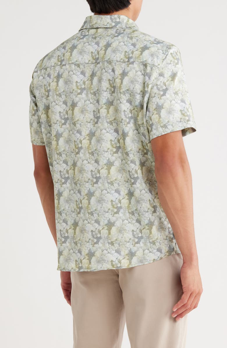 WESTZEROONE Manuel Floral Short Sleeve Button-Up Shirt, Alternate, color, Dusty Olive