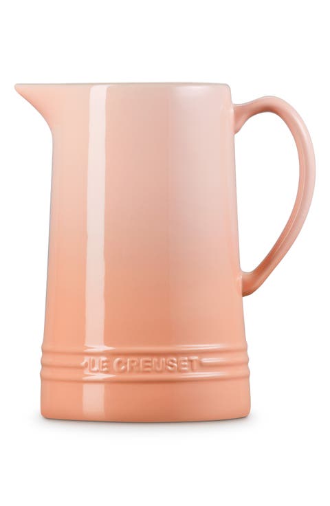 Glazed Stoneware 1 2/3 Quart Pitcher