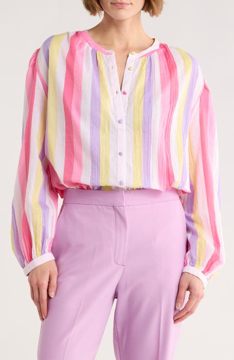Chi Chi Stripe Button-Up Shirt