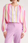 maje Chi Chi Stripe Button-Up Shirt