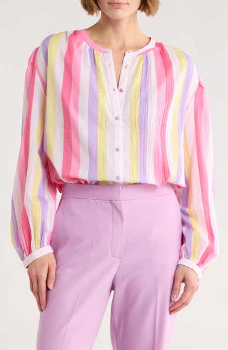 maje Chi Chi Stripe Button-Up Shirt