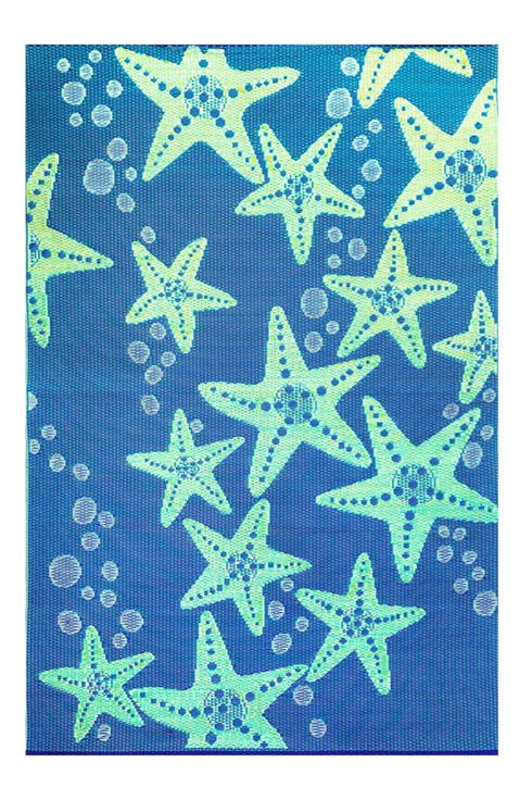Starfish Blue & Green Rug