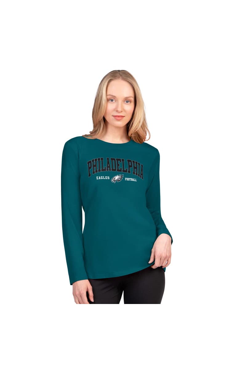 G-III 4HER BY CARL BANKS Women's G-III 4Her by Carl Banks Midnight Green Philadelphia Eagles Best Play Long Sleeve T-Shirt, Main, color, Green