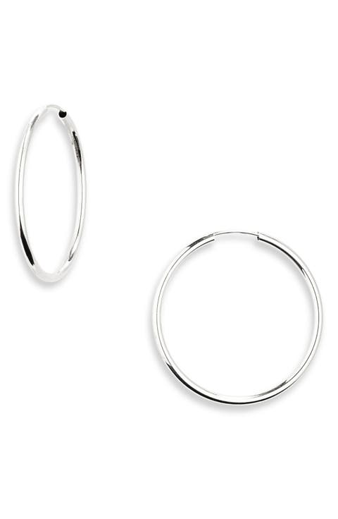 Essentials 14K Gold Thin Hoop Earrings
