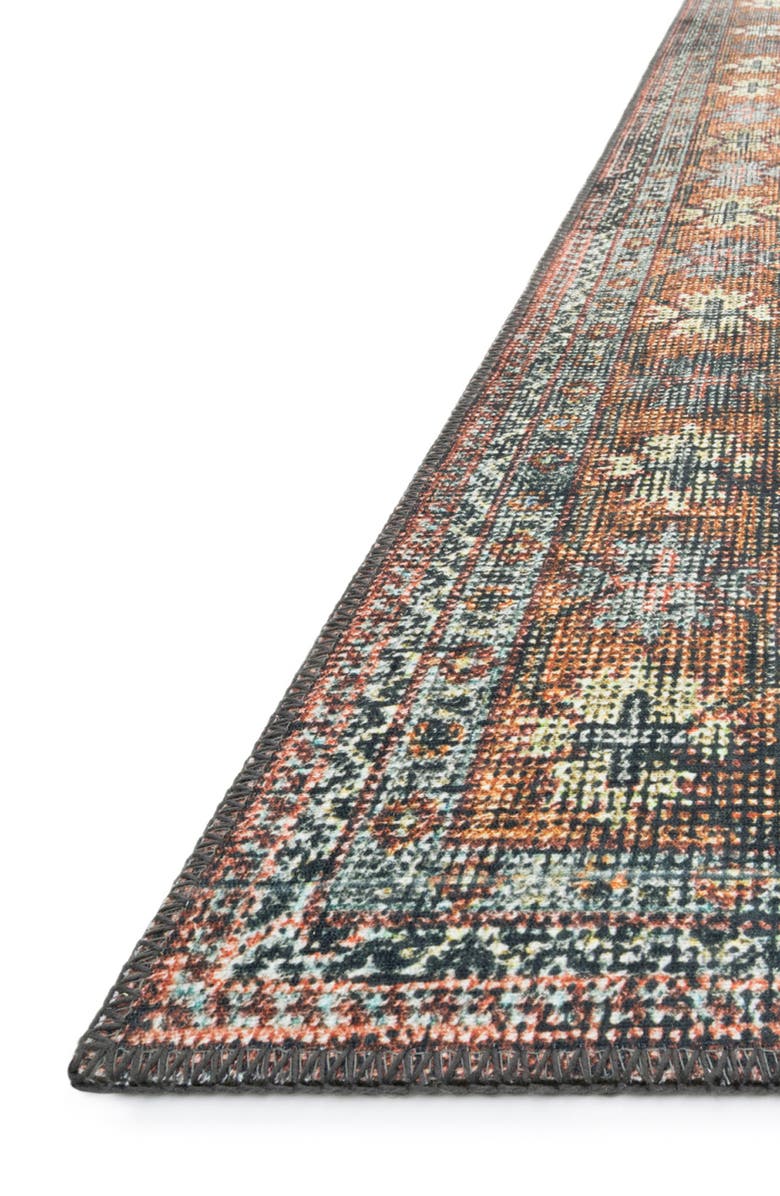 LOLOI II Skye Collection Rug - Sea/Rust - 7'-6" x 9'-6", Alternate, color, Sea / Rust