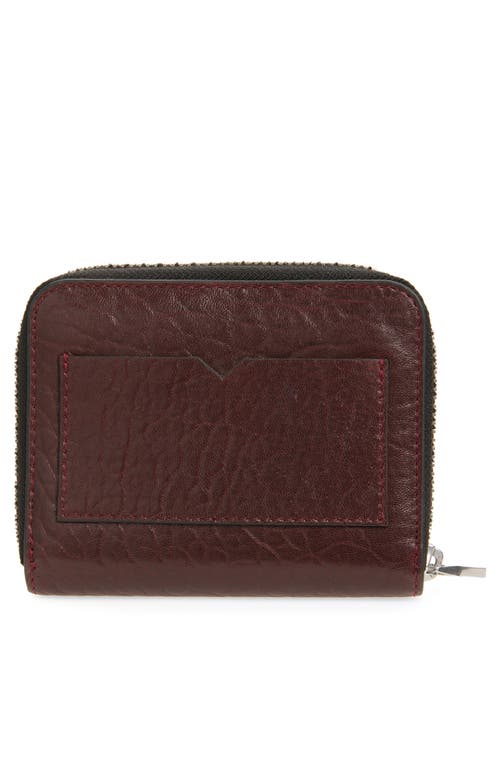 Allsaints Lena Hex Leather Zip Wallet In Blue