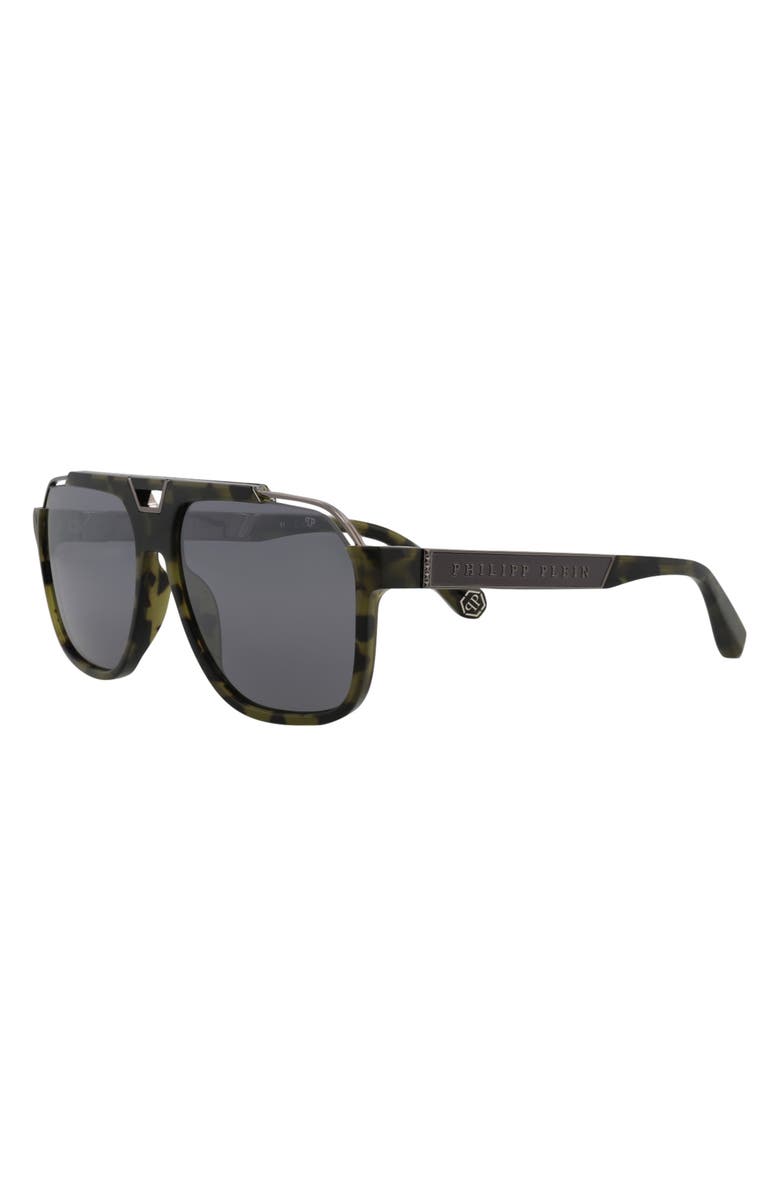 PHILIPP PLEIN 61mm Aviator Sunglasses, Alternate, color, 