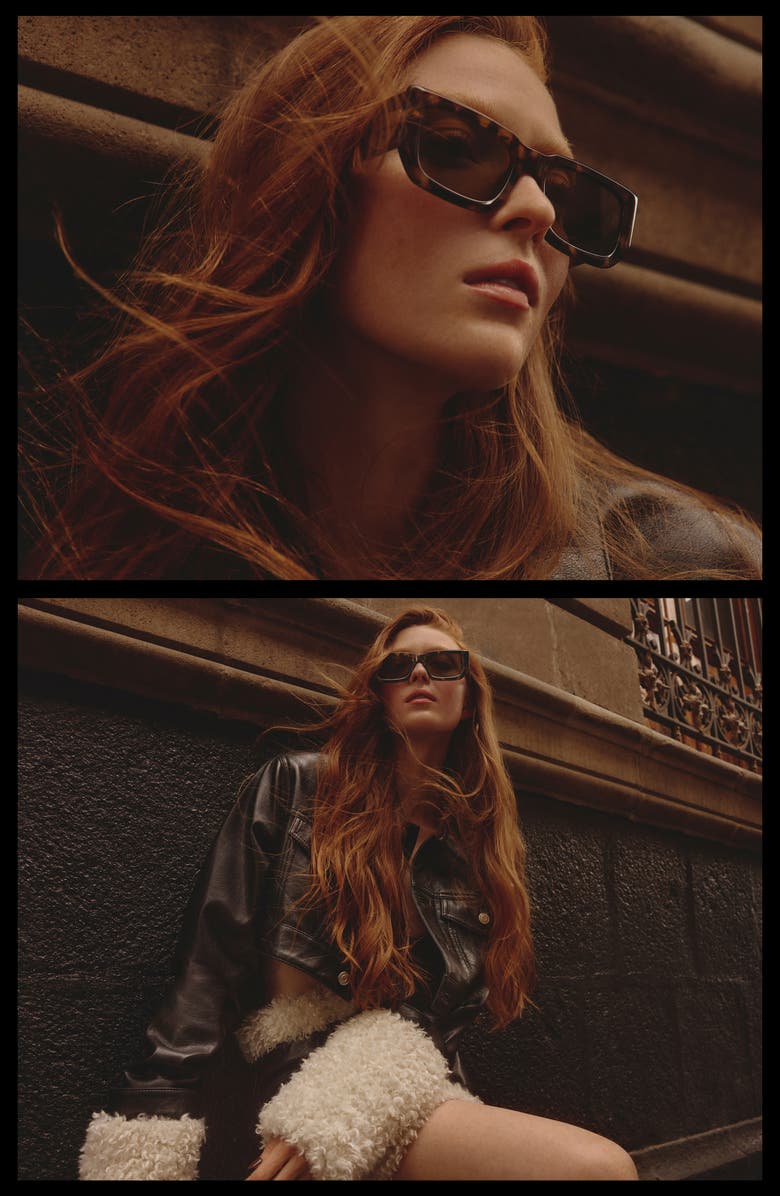 QUAY Tell Me More 54mm Square Sunglasses, Alternate, color, Coffee Tort/ Brown