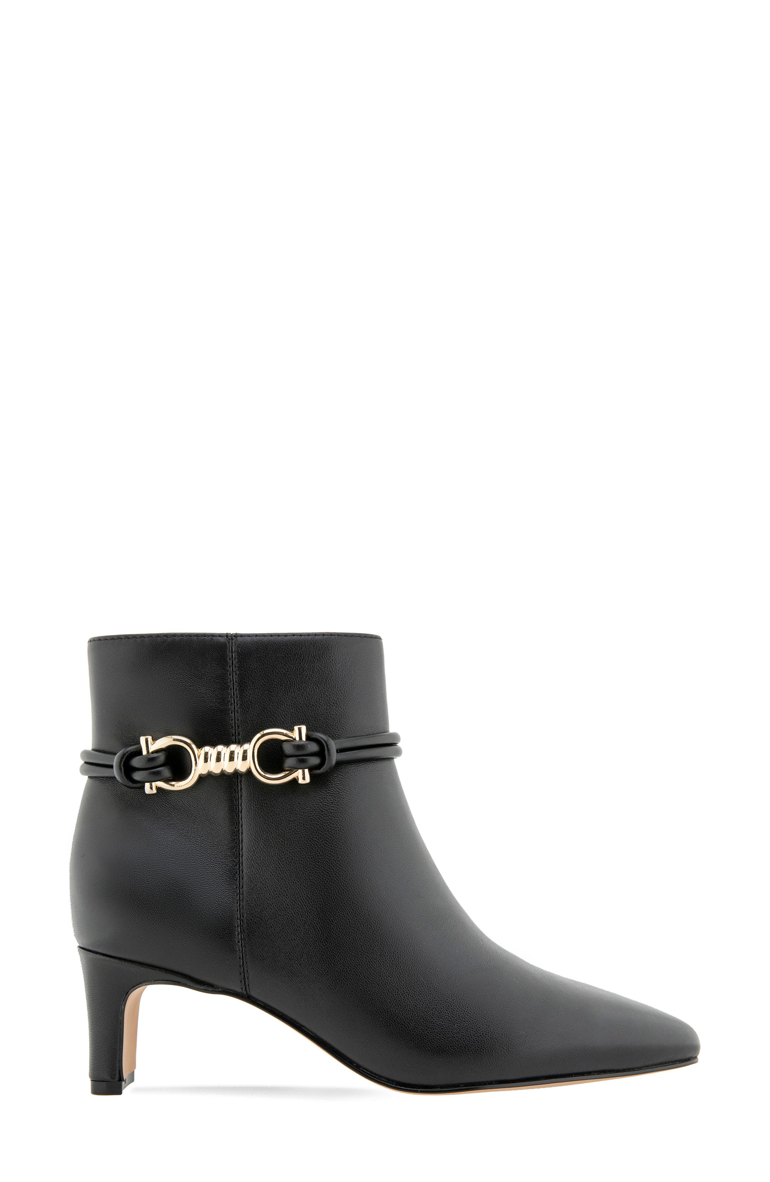 Wrenna Pointed Toe Bootie, Alternate, color, BLACK LEATHER