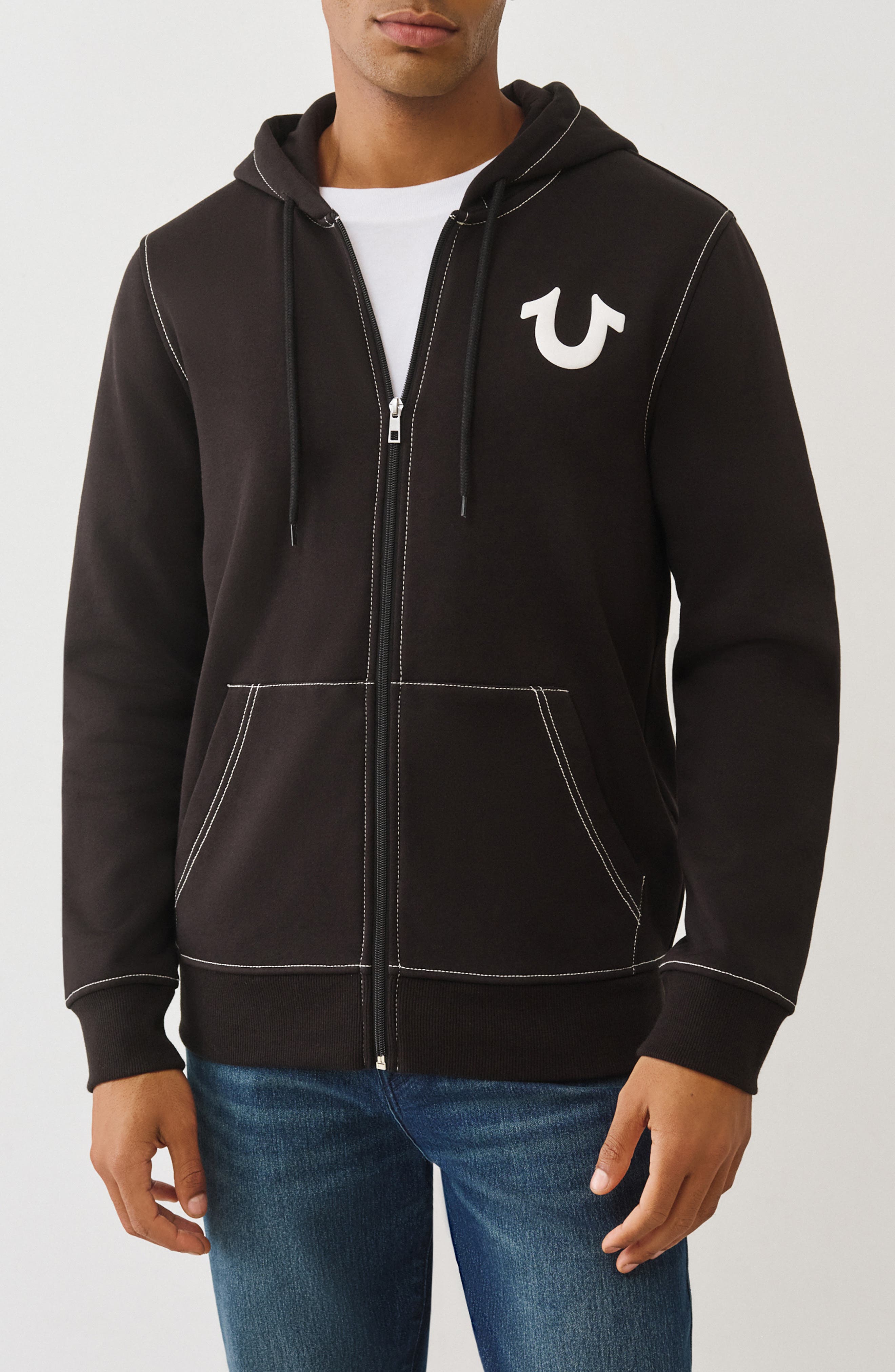 True Religion Floating Horseshoe Zip Hoodie