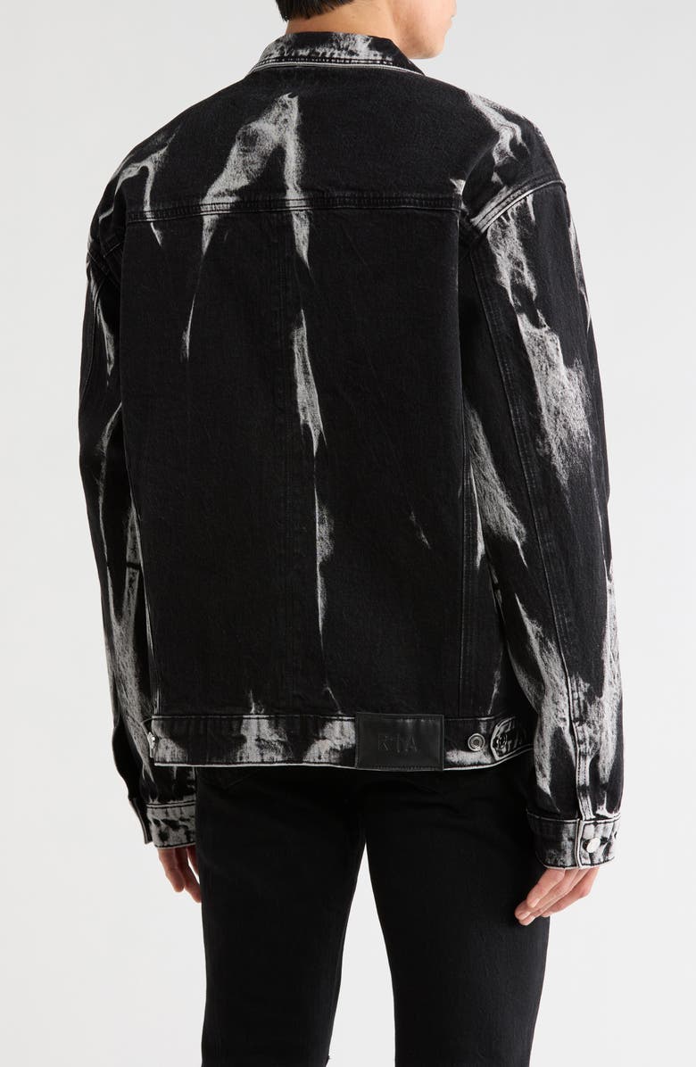 RtA Danny Denim Trucker Jacket, Alternate, color, Black Marquina