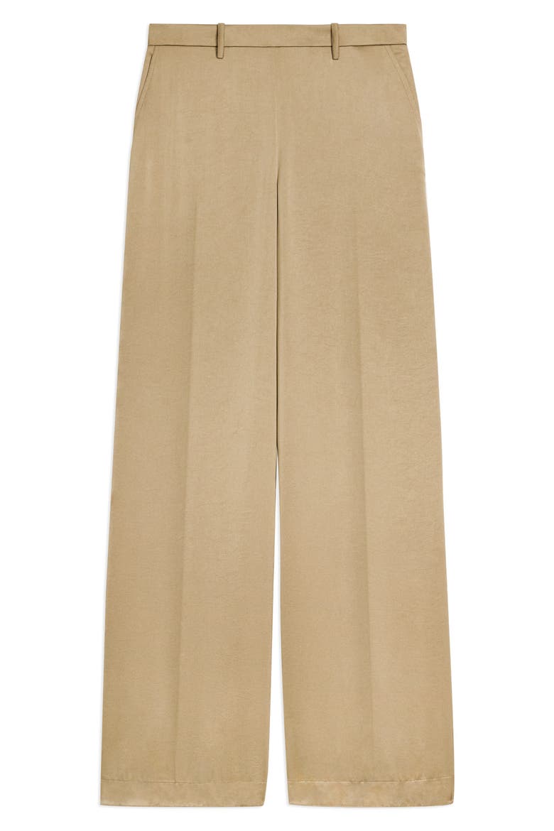 Relaxed Satin Pants, Alternate, color, MOCHA TAUPE