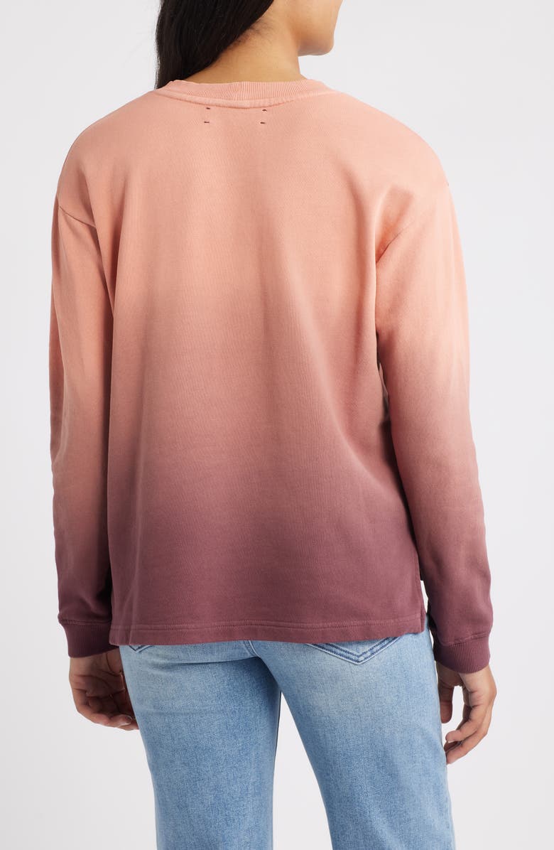 CITY BLUES Ombré Sweatshirt, Alternate, color, Merlot