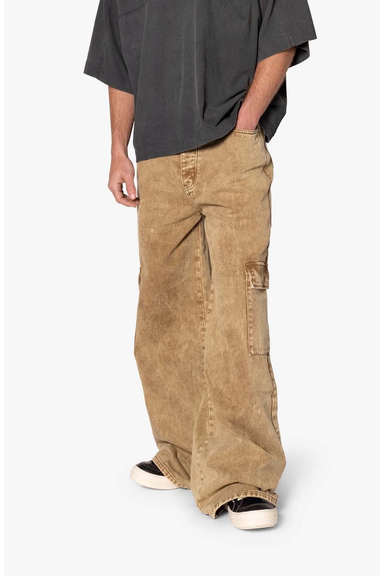 Void Baggy Denim Cargo Pants, Alternate, color, BROWN